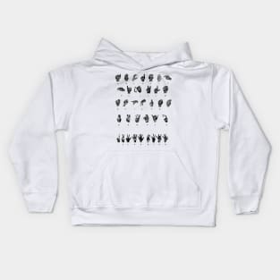 Sign Language Alphabet Kids Hoodie